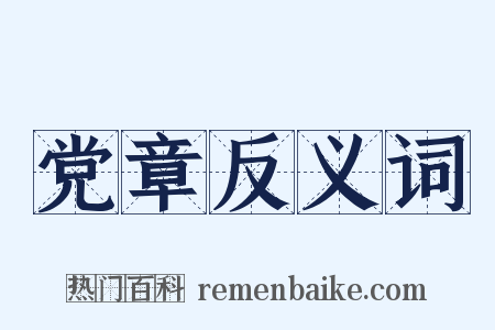 党章反义词是什么意思的图片
